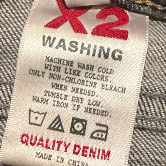 Women’s X2 Skinny W01 Ultra low rise skinny leg size 2 Long gray quality denim - Picture 6 of 12